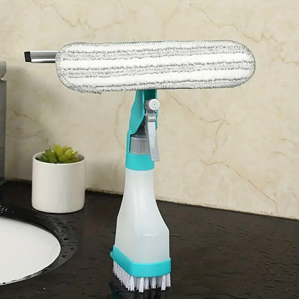4in1 Window Cleaning Tool Multifunctional Home Wiper Glass Cleaner Scraper Kit