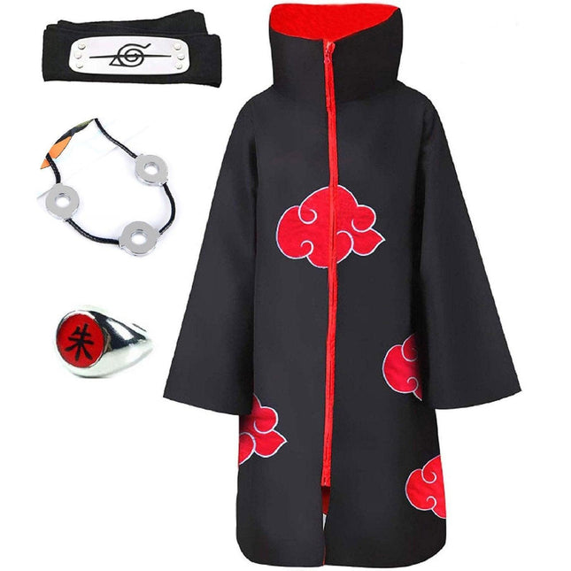 Halloween Ninja Cloak COS Costume Akatsuki Taka Hooded Robe