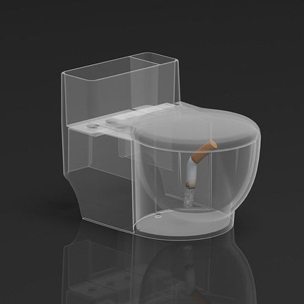 Decorative Ashtray Toilet-shaped Wall-mounted with Lid for Home Bathroom Hanging