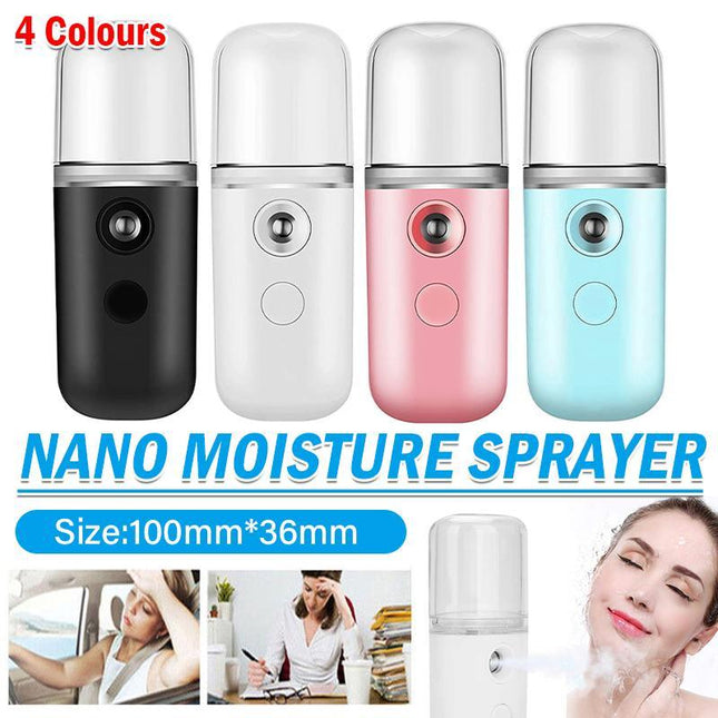Face Moisturizing Mist Spray Machine USB Nano Facial Mister Facial Humidifier - Aimall