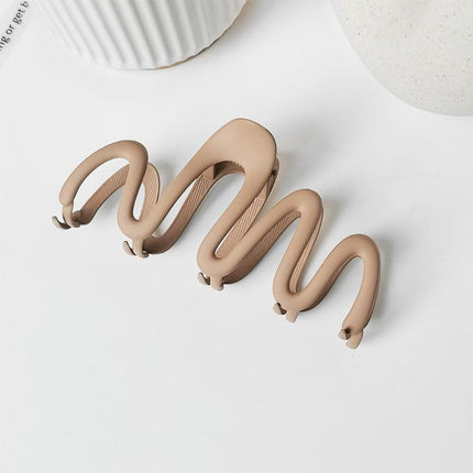 Wave Shark Clip Hair Clip Matte Shark Clip Ponytail Hairpin Crab Simple DIY - Aimall