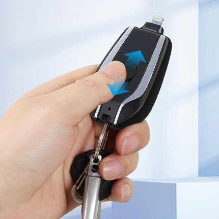Keychain Portable Mini Power Bank Emergency Pod Charger For Phone 1500mAh Type-c - Aimall