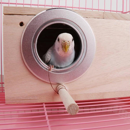 Wooden Nest Bird Breeding Box Parakeet Parrot Cockatiel Cage Nesting House S M L - Aimall