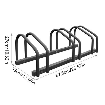 3 Bike Floor Parking Rack Instant Storage Stand Bicycle Cycling Portable