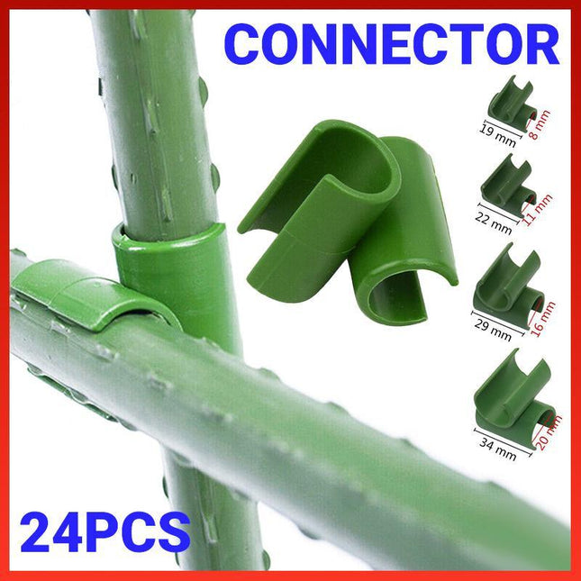 24PCS Plant Trellis Connector Clip Stake Clips For Fixed Garden Frame Rod 8-20mm - Aimall