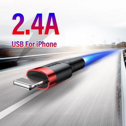 Baseus USB Charging Cable Data Charger Cord For iPhone 13 12 11 XS XR 8 7 iPad 2PCS 1M - Aimall