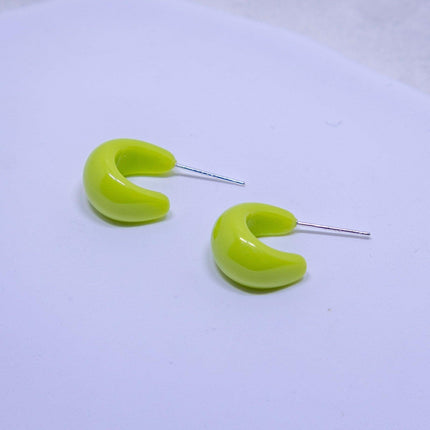 Candy Colour Letter C Stud Earrings Minimalist Design Fashion Jewellery Women