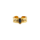 Natural Stone Ring Women Adjustable Boho Gemstone Fashion Jewelry Gift