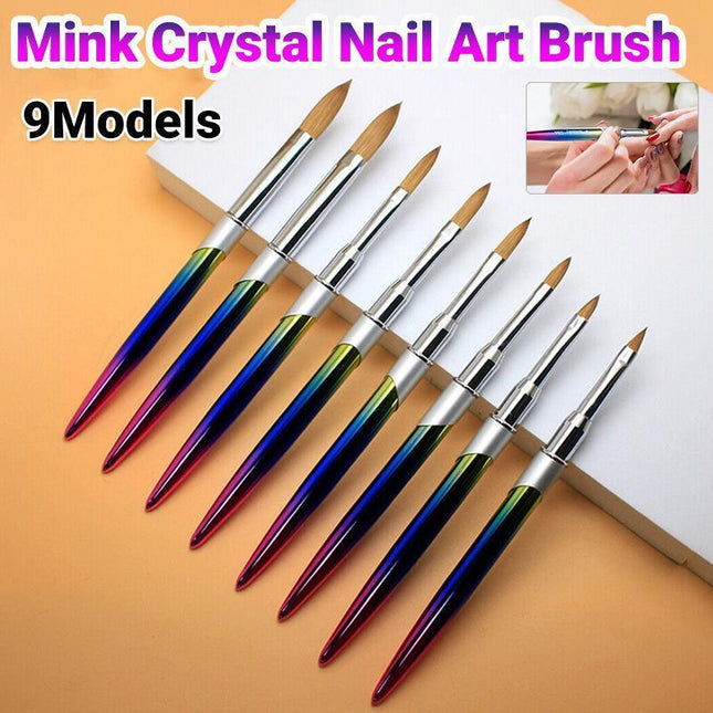 Kolinsky Acrylic Nail Art Brush Manicure Powder Professional Tools Size #2-18 - Aimall