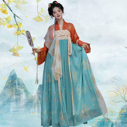 Chest Length Skirt Hanfu Female Summer Thin Daily Wear Traditional Chinese Dress