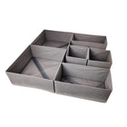 6Piece Set Foldable Non-woven Underwear Bra Socks Storage Box Drawer Organizer