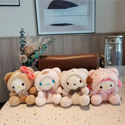 My Melody Cute Plush Doll Car KeyChain Backpack Small Pendant Stuffed Toy Gift AU - Aimall