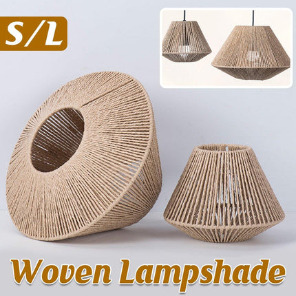 PasRustic Style Faux Rattan Lampshade Creative Lamp Shade Decoration for Home