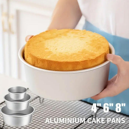 3pcs Round Cake Mould Set Nonstick Baking Tools for Home Kitchen Bakeware