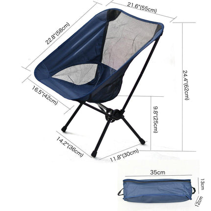 Outdoor Portable Lightweight Folding Camping Chair High Back Fishing Chair