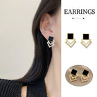 Elegant Geometric Diamond Earrings for Ladies Chic Fashion Jewelry Accessory