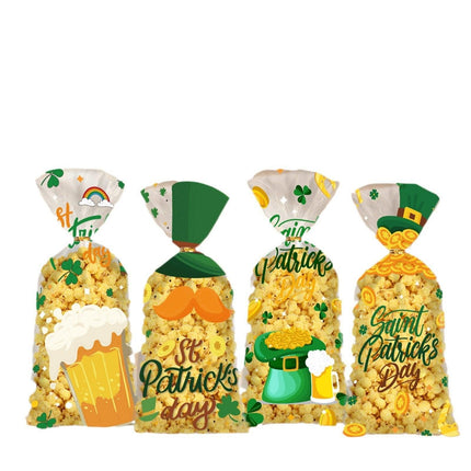 150pcs St Patricks Day Goodie Bags Party Favour Flat Pocket Gift Wrap Set