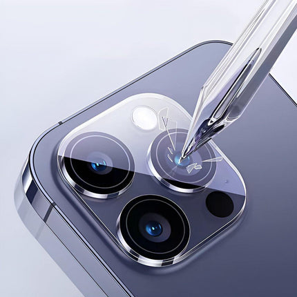 2PCS Transparent Tempered Glass Camera Lens Protector for iPhone 15 Pro Max