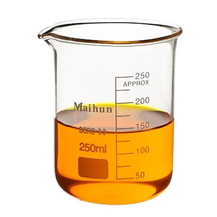 7PCS/Set Low Form Glass Beaker 5ml-250ml Borosilicate Measuring Lab Glassware - Aimall