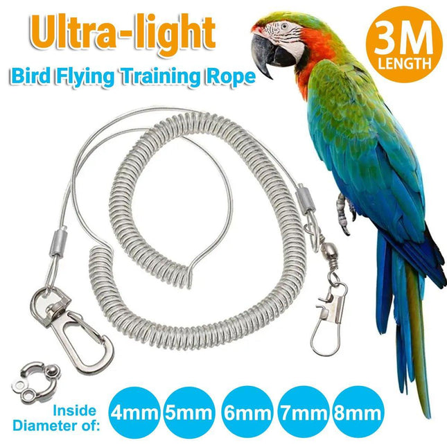 Parrot Leg Ring Anti Slip Bird Anklet Elastic Rope with Alloy Fasteners Supplies