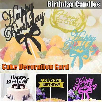 Happy Birthday Cake Topper Colour Printed Acrylic Party Decorations Au Stock - Aimall