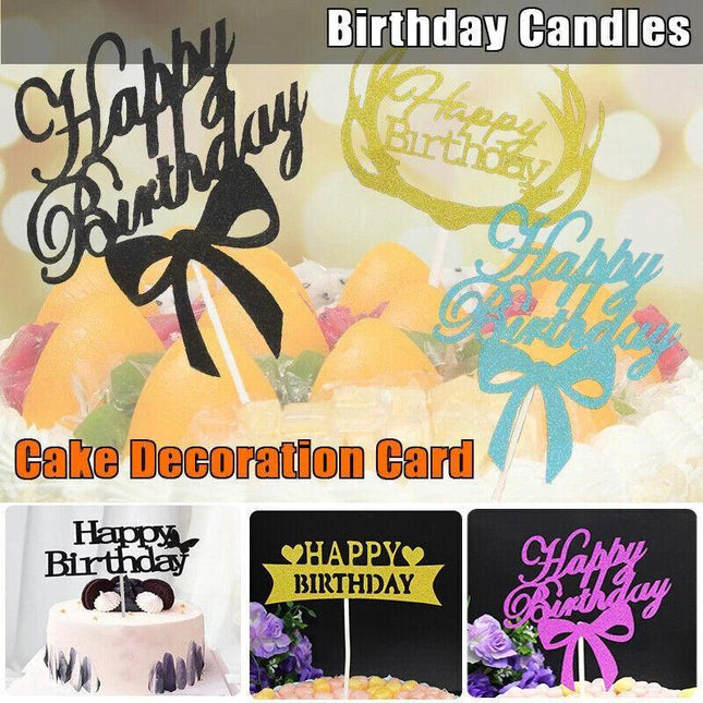 Happy Birthday Cake Topper Colour Printed Acrylic Party Decorations Au Stock - Aimall
