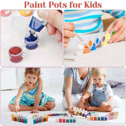 240x Empty Paint Pot 40 Strips Acrylic Mini Watercolor Draw Pigment Plastic Box - Aimall