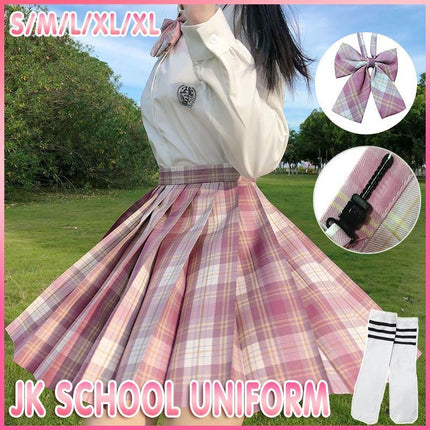 Women Girls School Pleated Skirt Summer High Waist Tartan Short Skirt AU Stock - Aimall