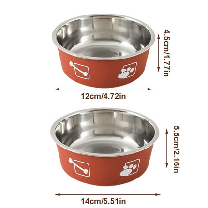 Stainless Steel Pet Bowl Hanging Cat Food Water Bowl Durable for Dogs and Cats