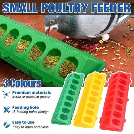 30cm Feeder Storage Trough Quail Drinker Plastic Wild Stable Chick Birds Pigeons - Aimall