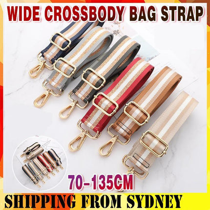 New Crossbody Bag Handbag Belt Satchel Wide Adjustable Canvas Shoulder Strap - Aimall