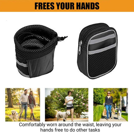 Pet Running Belt Multicolour Reflective Waist Pack with Traction Rope and Collar