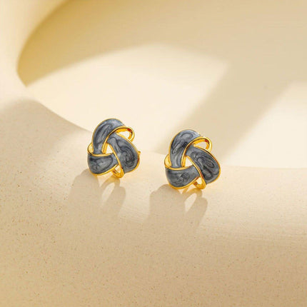 Retro Geometric Blue Drip Dangle Earrings Women Girls Vintage Boho Fashion