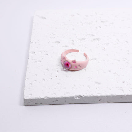Pink Little Monster Open Ring Women's Cute Celebrant Sweet Ring
