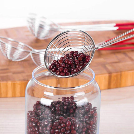 3X Stainless Steel Slotted Filter Spoon MilkTea Kitchen Tool OilSkimmer Strainer