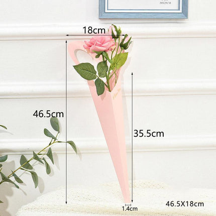 50pcs Heart Shaped Flower Box Creative Gift Bouquet Packaging Fresh Flower Box