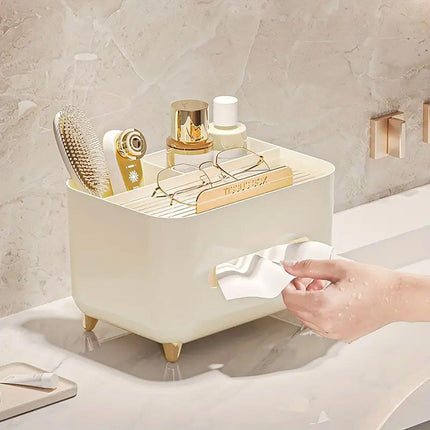 Tissue Box Dispenser Storage Box Napkin Case Remote Control Box Multi-Function