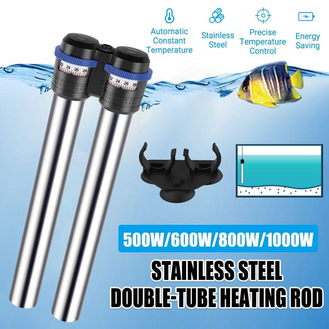 4Power Level Stainless Steel Aquarium Heater Energy Saving Fish Tank Heating Rod
