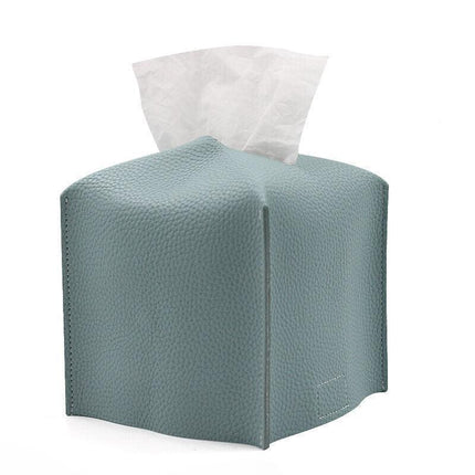 Elegant PU Leather Tissue Box Cover Holder in Various Colors