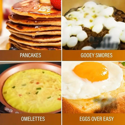 Double Sided Folding Skillet Cake Pan Frying Pan Nonstick Cooking Pan Kitchen