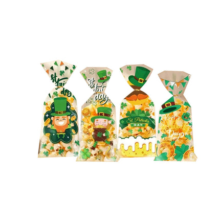 150pcs St Patricks Day Goodie Bags Party Favour Flat Pocket Gift Wrap Set