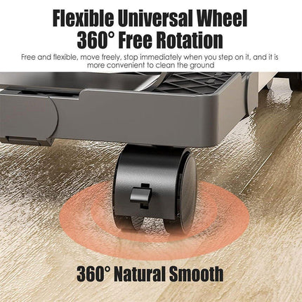 Adjustable Desktop Computer Tower Stand Telescopic Chassis Holder with Wheels