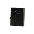 5PCS Large Black Folding Gift Box with Ribbon Bow One-Piece Shoe Apparel Box