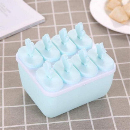 6/8 Cells Mould Maker Ice Cream Pop Reusable Icy Pole Frozen Square Molds Block