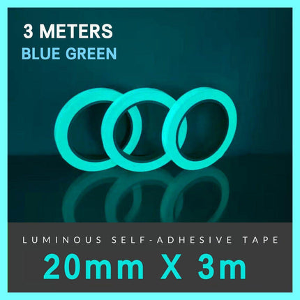 Luminous Fluorescent Decorative Night Glow Dark Selfadhesive Safety Sticker Tape 2cm*3m - Aimall