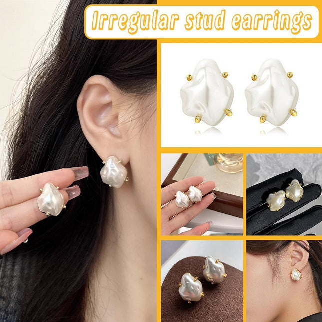 Vintage Irregular Earrings Women Retro Studs Statement Jewelry Fashion Gift
