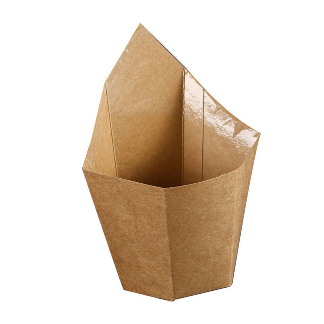 100PCS Golden Croissant Sandwich Holder Kraft Paper Cheese Corn Stick Packaging