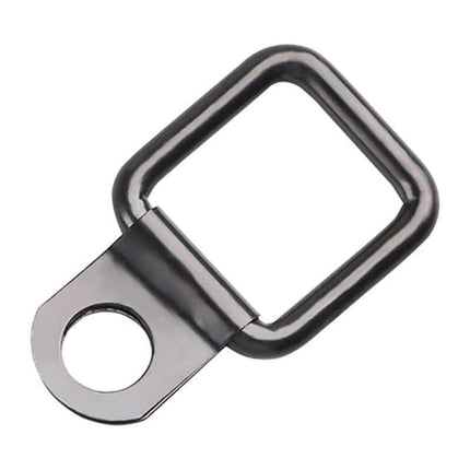 6PCS Black Heavy Duty Fixing Point Anchor Eye Tie Down Lashing Loop D-Ring Hook - Aimall
