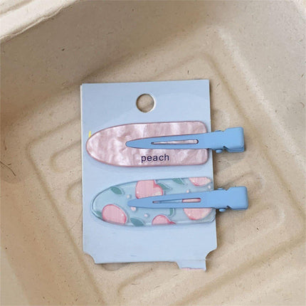 2PCS Juice Series Hair Clip Makeup Hair Accessories Colourful Hair Barrettes
