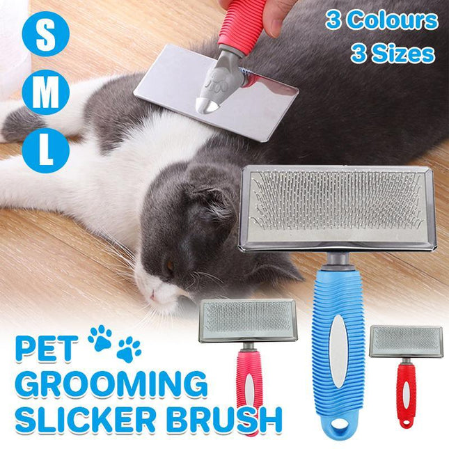L Szie Hair Shedding Grooming Trimmer Comb Brush Slicker Undercoat Rake Pet Dog Cat - Aimall